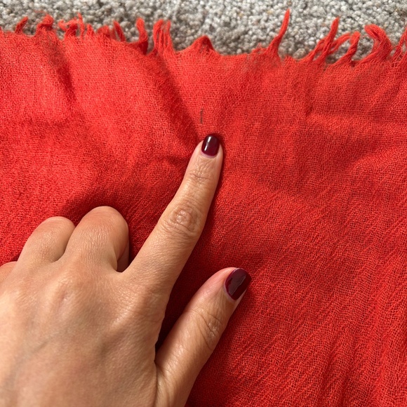 Orange 100 percent wool scarf/wrap - Picture 2 of 7